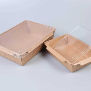 Kraft Paper Food Box With PET Lid