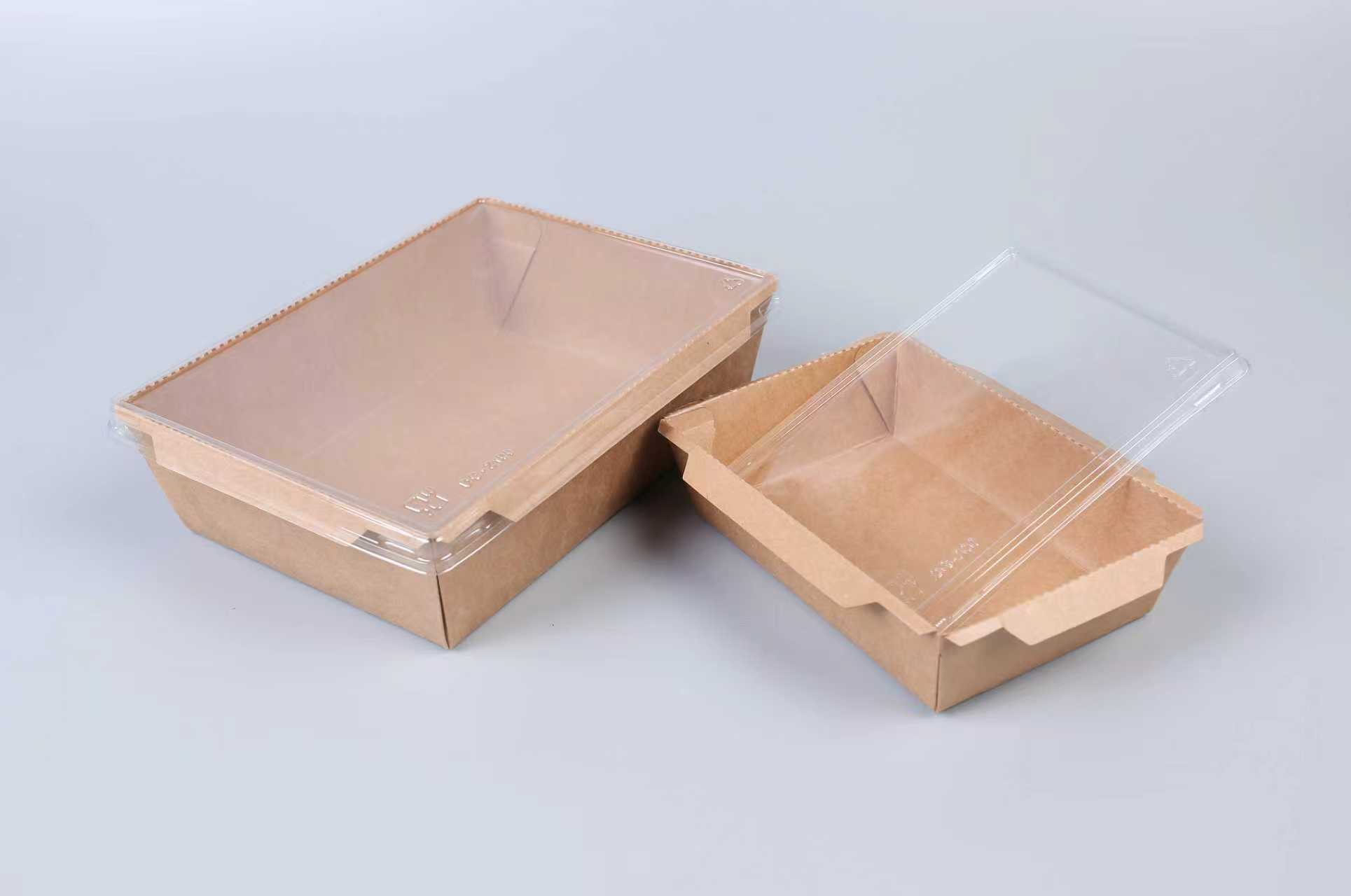 Kraft Paper Food Box With PET Lid